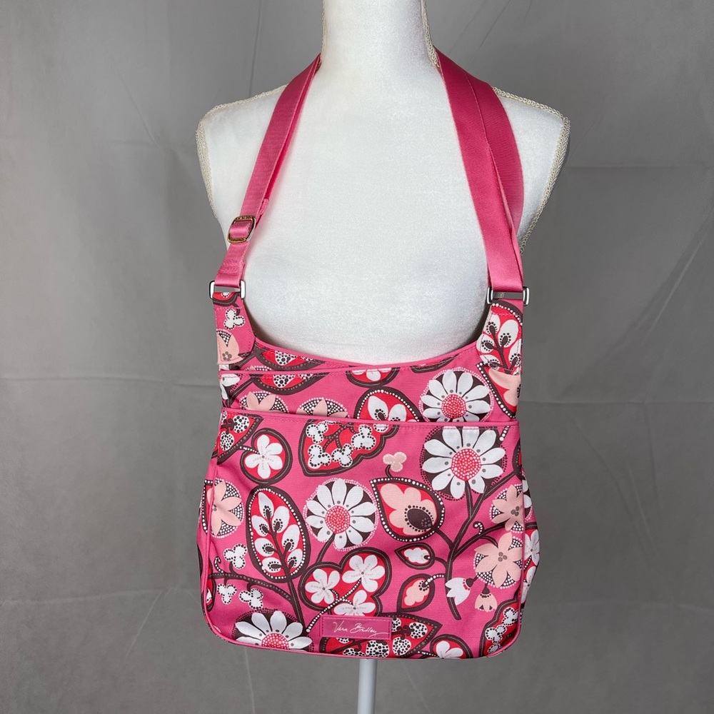 Vera Bradley Lighten Up Slim Crossbody Bag In Blush Pink Floral Design